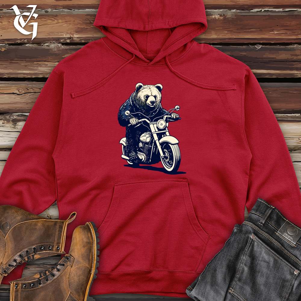 Viking Goods Bear Officer Roadside Patrol Midweight Hooded Sweatshirt Red / L