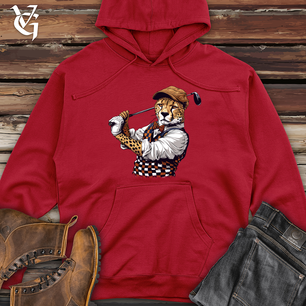Viking Goods Cheetah Golf Swagger Midweight Hooded Sweatshirt Red / L