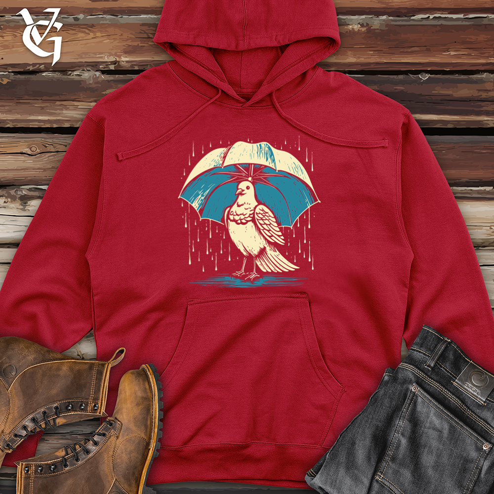 Viking Goods Dove In The Rain Midweight Hooded Sweatshirt Red / L