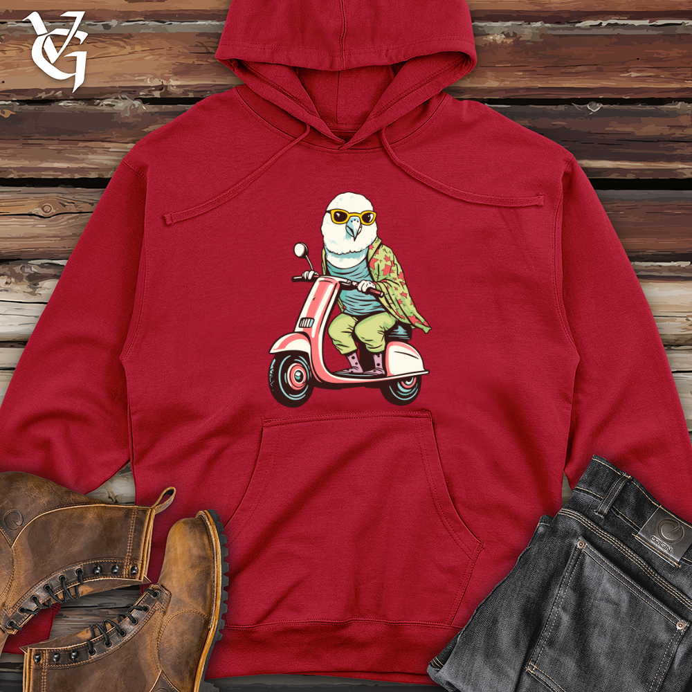 Viking Goods Parakeet Scooter Cruise Midweight Hooded Sweatshirt Red / L
