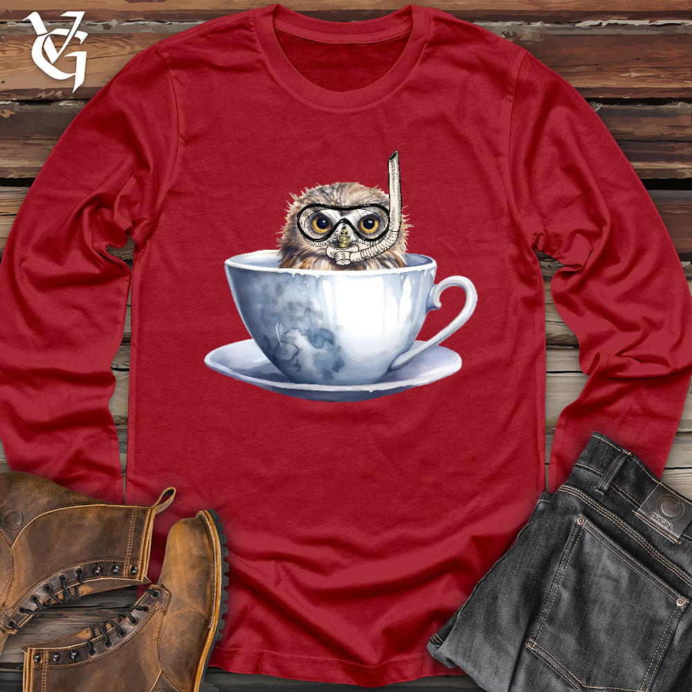 Viking Goods Snorkeling Owl Long Sleeve Red / L
