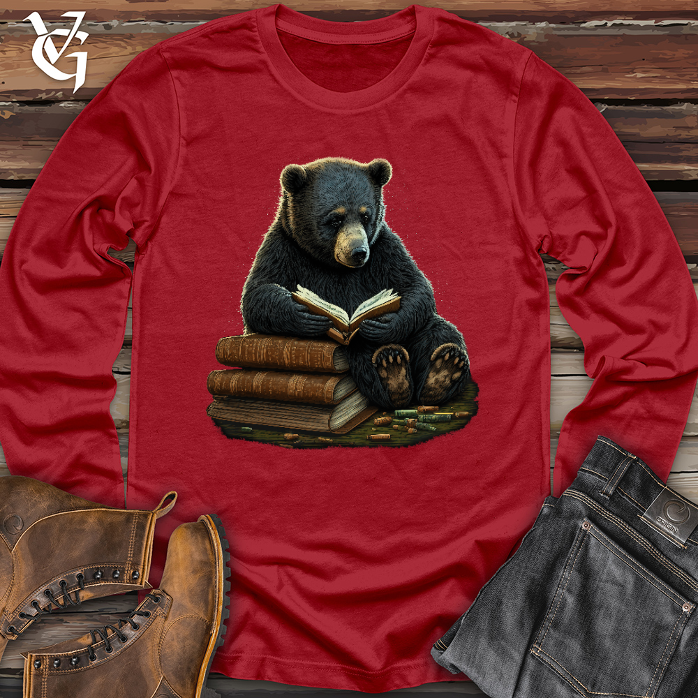 Viking Goods Studious Bear Long Sleeve Red / L