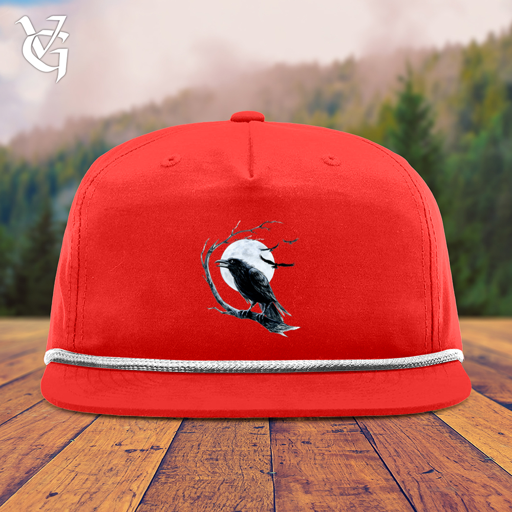 Viking Goods Cold Winter Raven Snapback Cap Red/ White