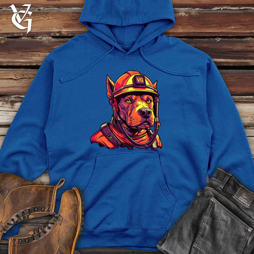 Viking Goods Firefighter Hero Hound Midweight Hooded Sweatshirt Royal / L