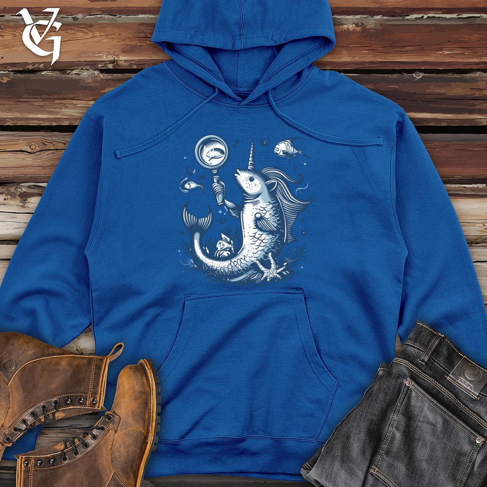 Viking Goods Narwhal Ocean Explorer Midweight Hooded Sweatshirt Royal / L