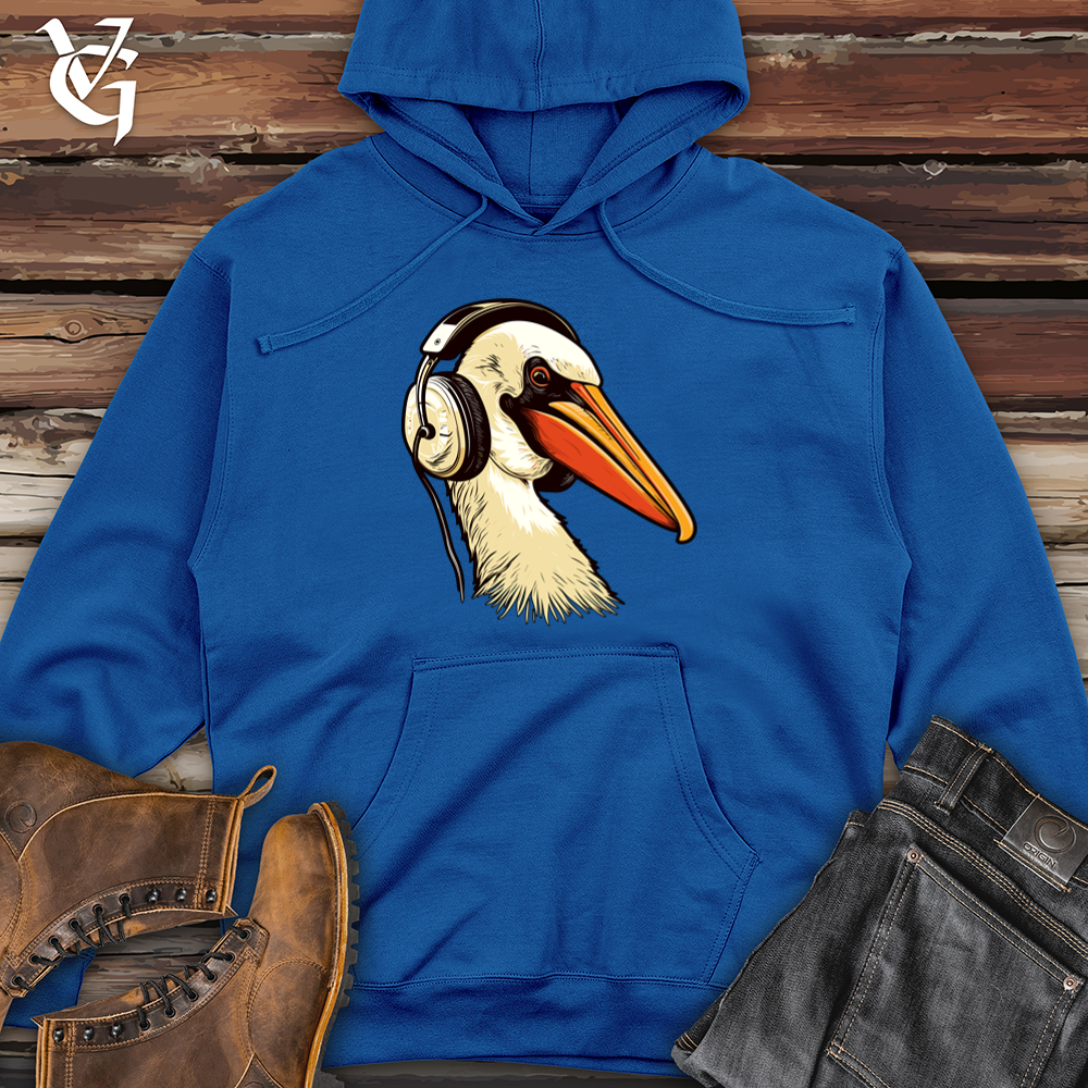 Viking Goods Pelican Headphone Harmony Midweight Hooded Sweatshirt Royal / L