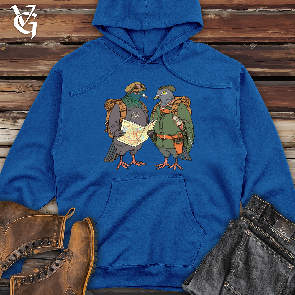 Viking Goods Pigeon Explorers Club Midweight Hooded Sweatshirt Royal / L