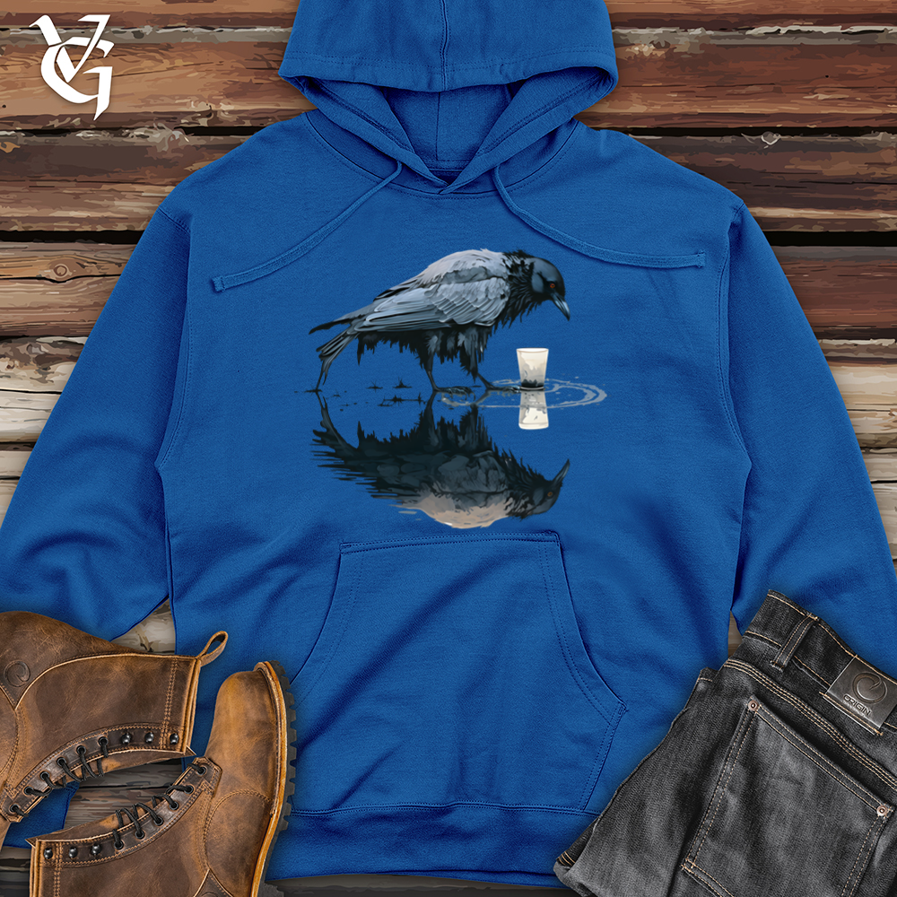Viking Goods Raven Reflection Midweight Hooded Sweatshirt Royal / L