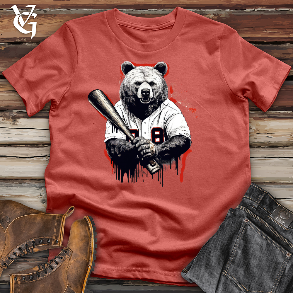 Viking Goods Baseballin Bear Cotton Tee Rust / L