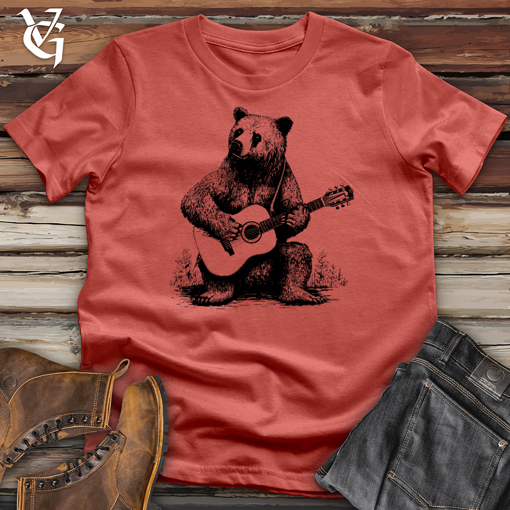 Viking Goods Bear Guitarist Cotton Tee Rust / L