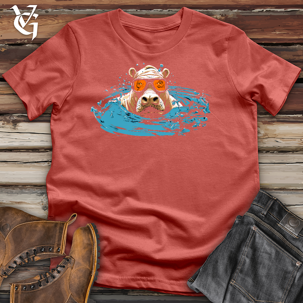 Viking Goods Chillin Hippo Cotton Tee Rust / L