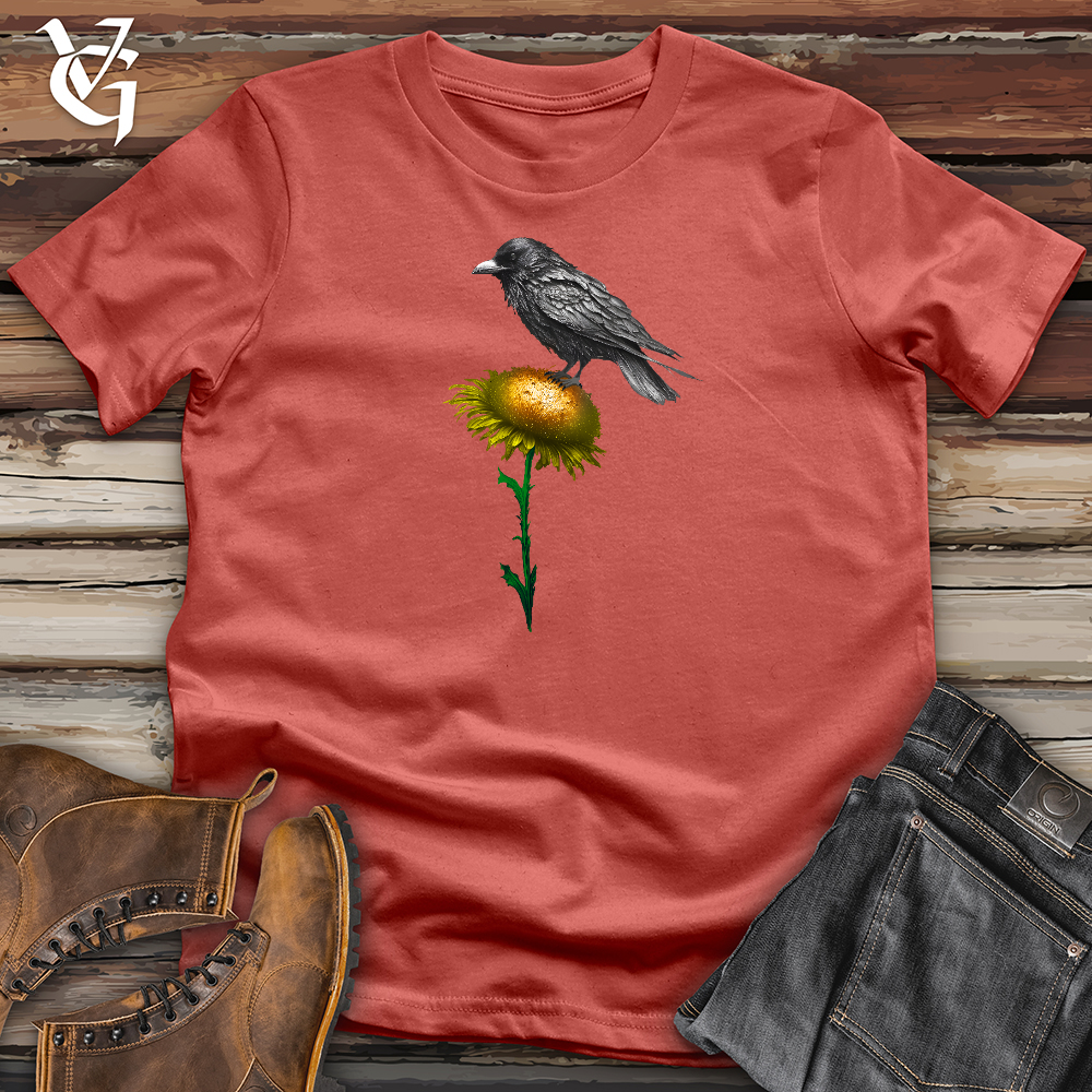 Viking Goods Dandelion Raven Perch Cotton Tee Rust / L