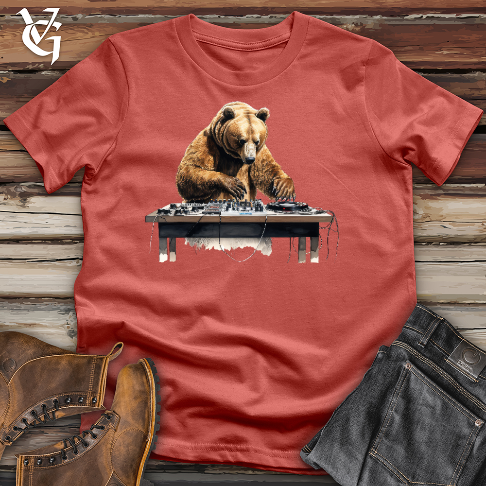 Viking Goods Dj Grizzly Bear Cotton Tee Rust / L