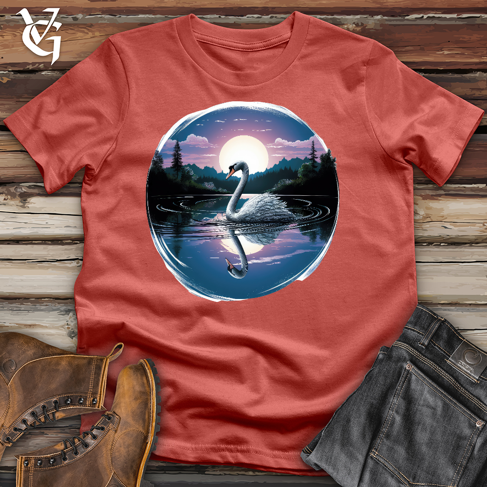 Viking Goods Elegant Swan Cotton Tee Rust / L