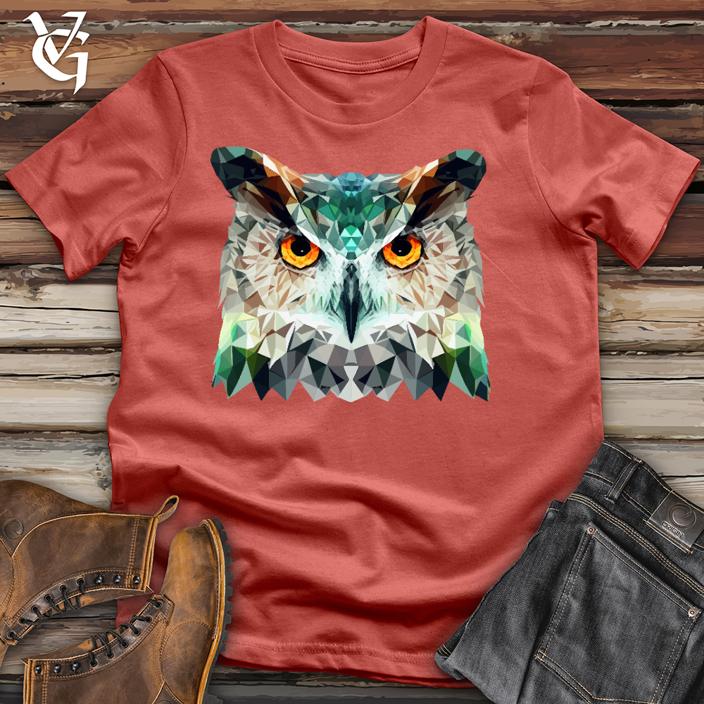 Viking Goods Geometric Owl Head Cotton Tee Rust / L