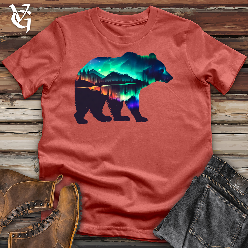 Viking Goods Northern Lights Bear Cotton Tee Rust / L