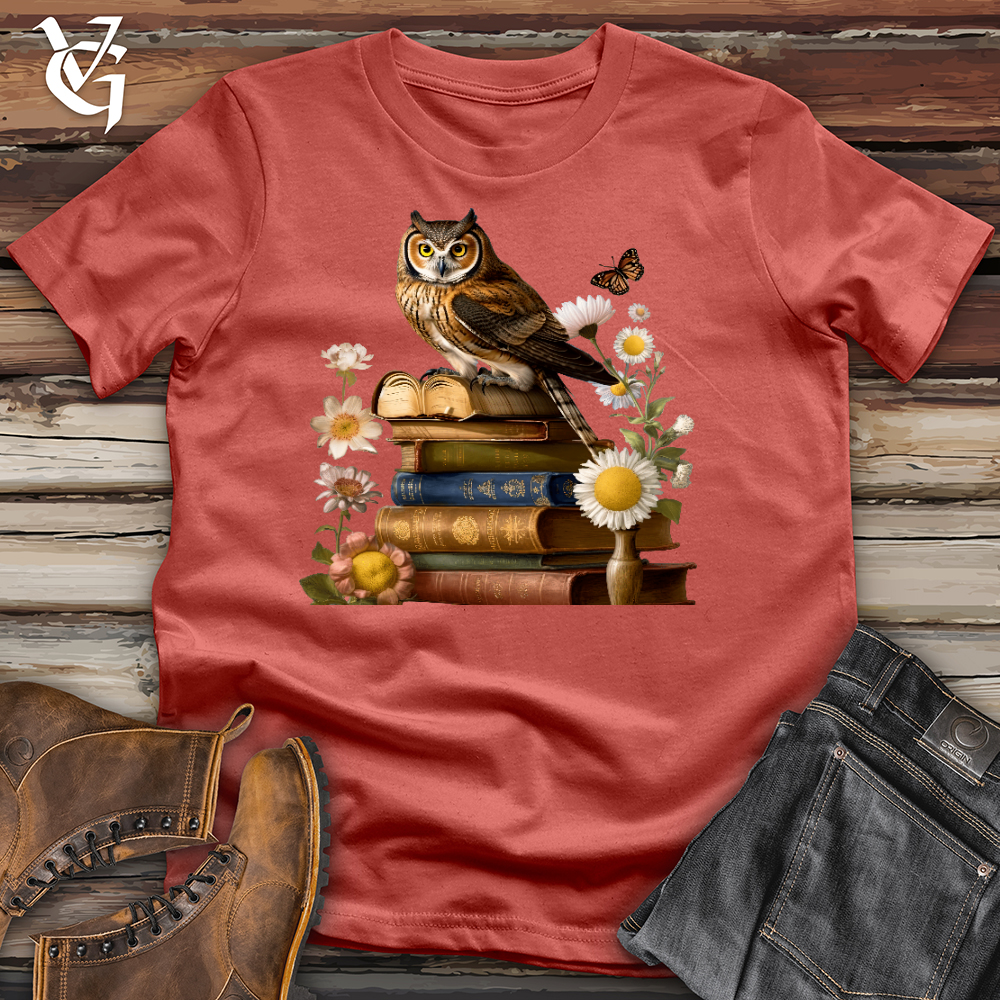 Viking Goods Owl Wisdom Cotton Tee Rust / L