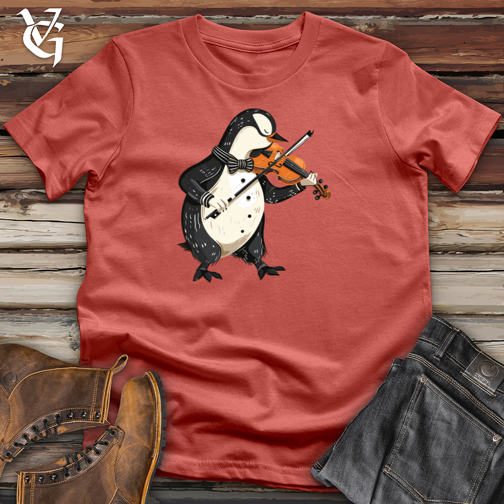 Viking Goods Penguin Violin Virtuoso Cotton Tee Rust / L