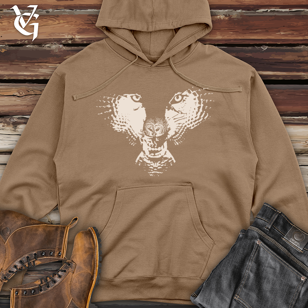 Viking Goods Flying Wolf Midweight Hooded Sweatshirt Sandstone / L