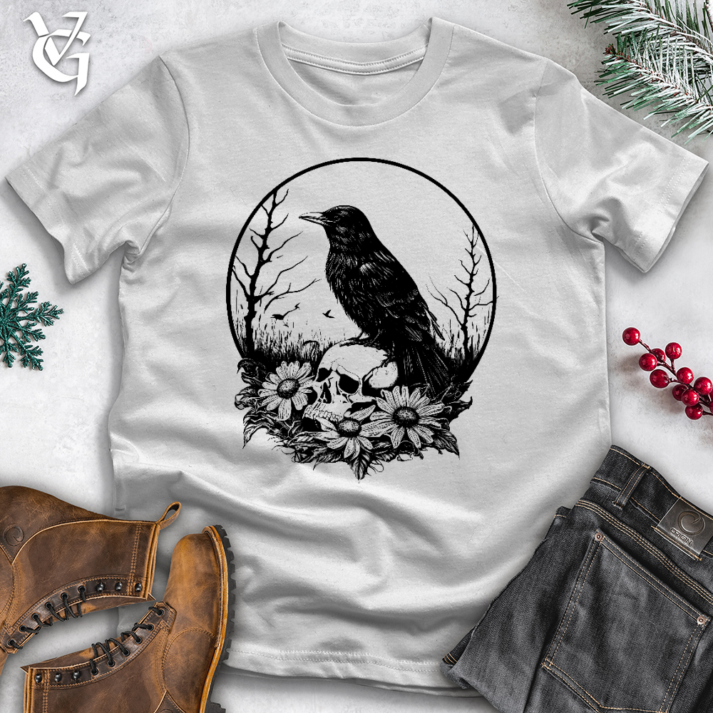 Viking Goods Sunflower Graveyard Raven Cotton Tee Solid Athletic Grey / L