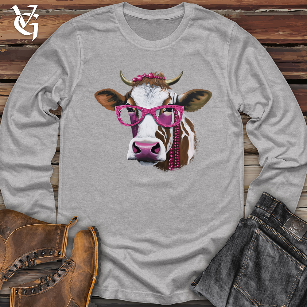 Viking Goods Auntie Cow Softstyle Long Sleeve Sport Grey / L