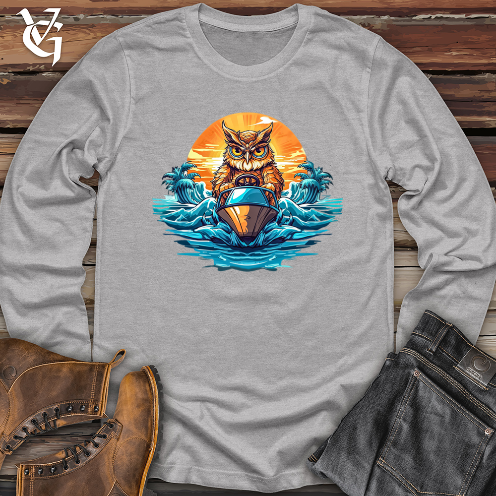 Viking Goods Owl Boating Softstyle Long Sleeve Sport Grey / L