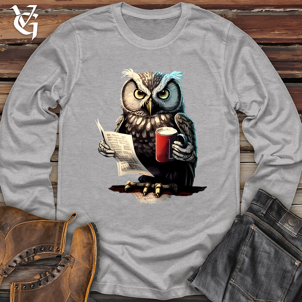 Viking Goods Owl Boss Softstyle Long Sleeve Sport Grey / L