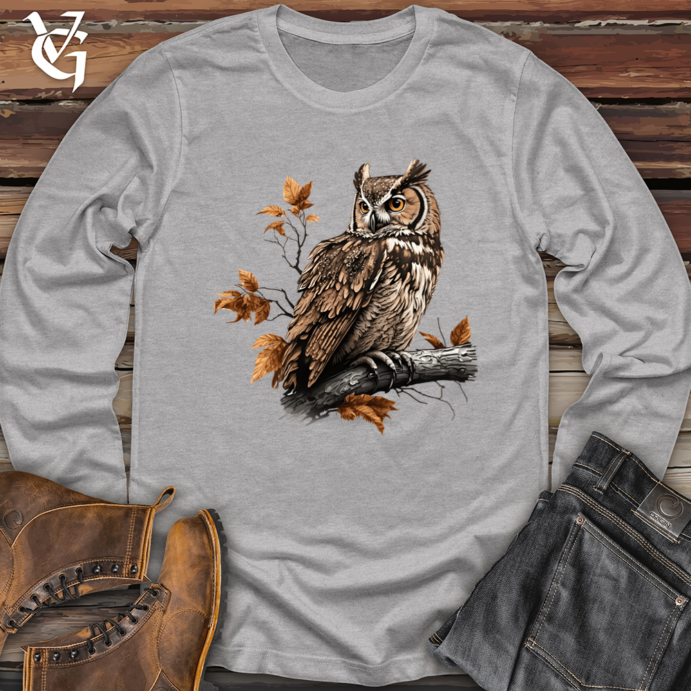 Viking Goods Owl Brunch Softstyle Long Sleeve Sport Grey / L