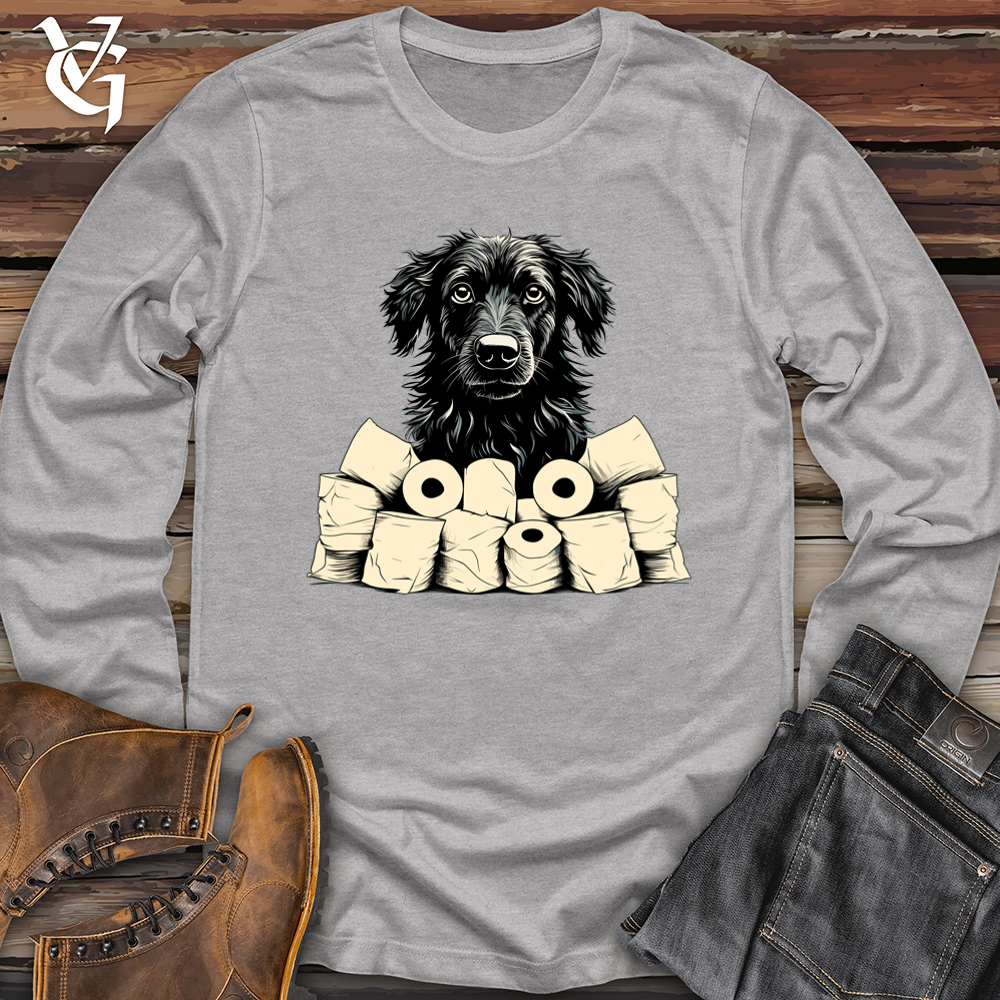 Viking Goods Paper Roll Patrol Black Shepherd Softstyle Long Sleeve Sport Grey / L