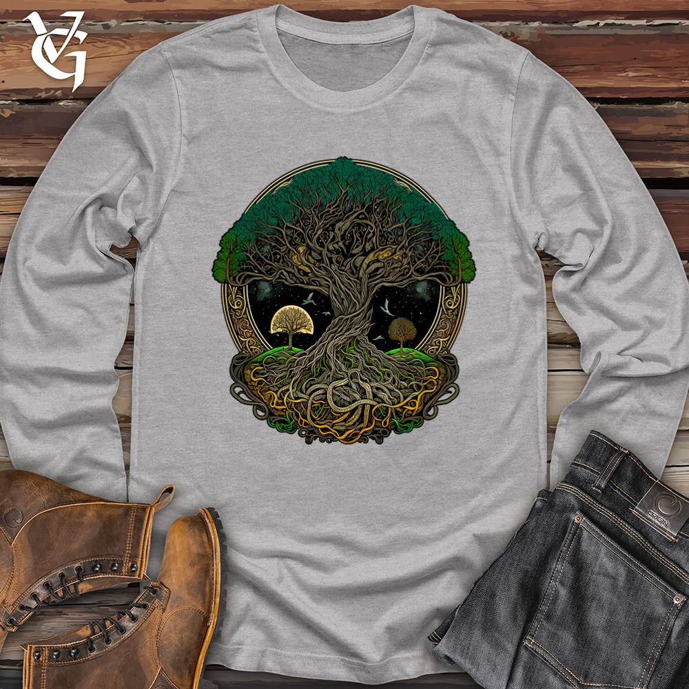 Viking Goods Yggdrasil Forest Softstyle Long Sleeve Sport Grey / L