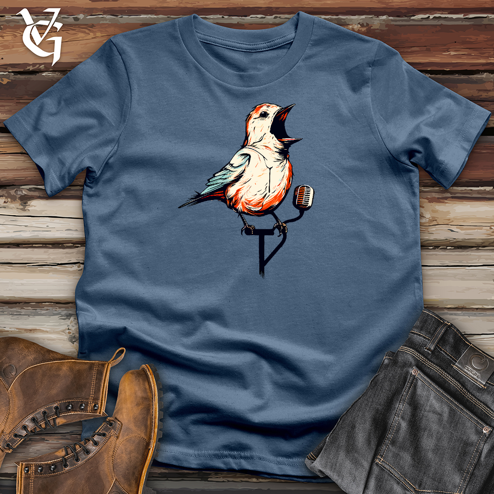 Viking Goods A Singing Bird Cotton Tee Steel Blue / L