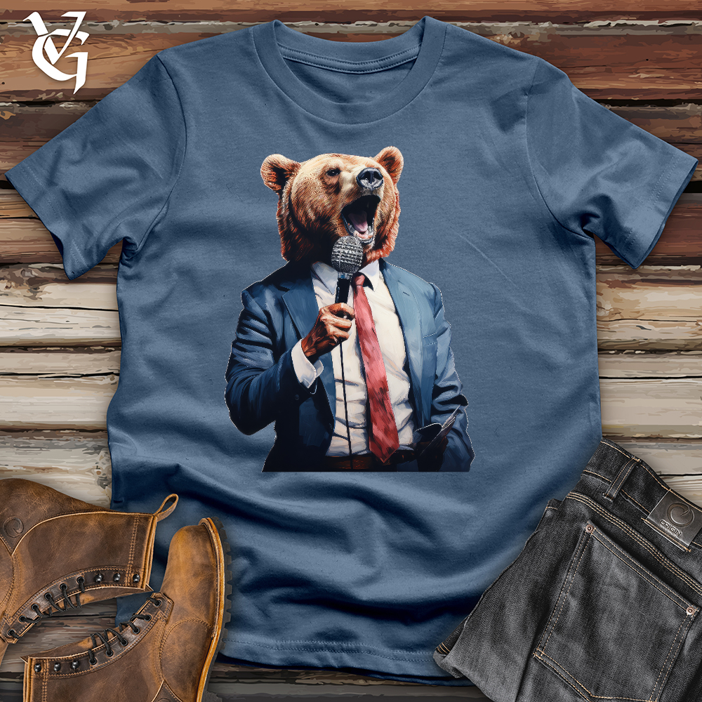 Viking Goods Charismatic Bear Speaker Cotton Tee Steel Blue / L
