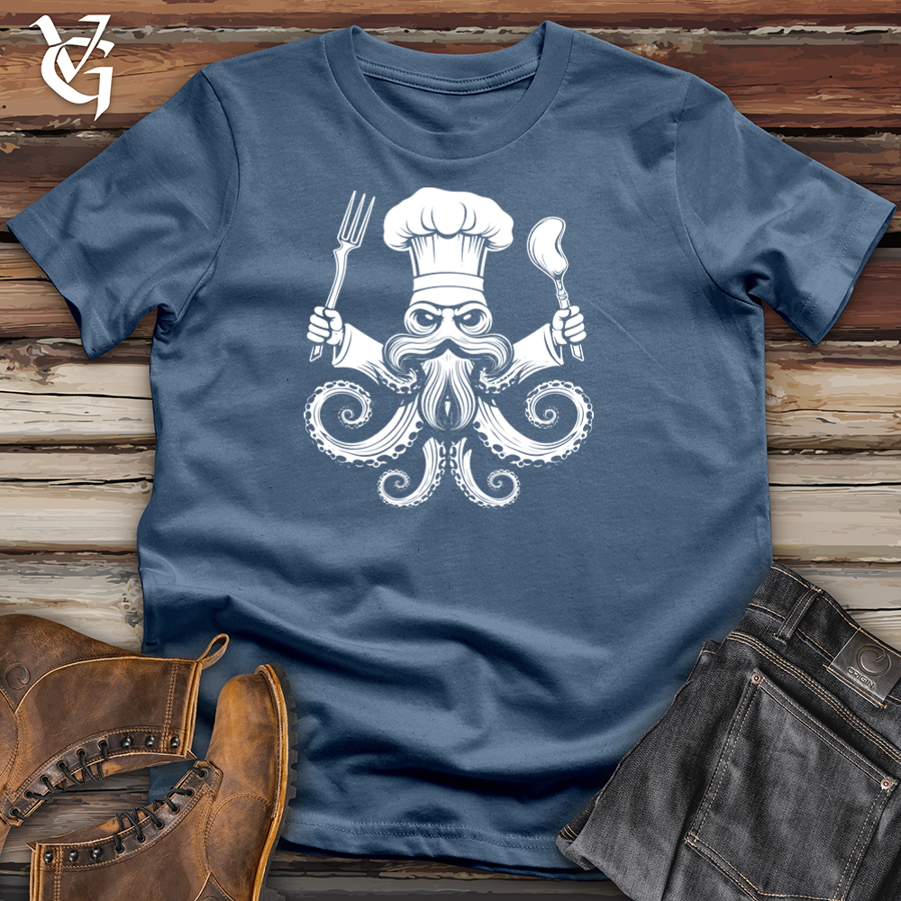 Viking Goods Culinary Cephalopod Master Cotton Tee Steel Blue / L