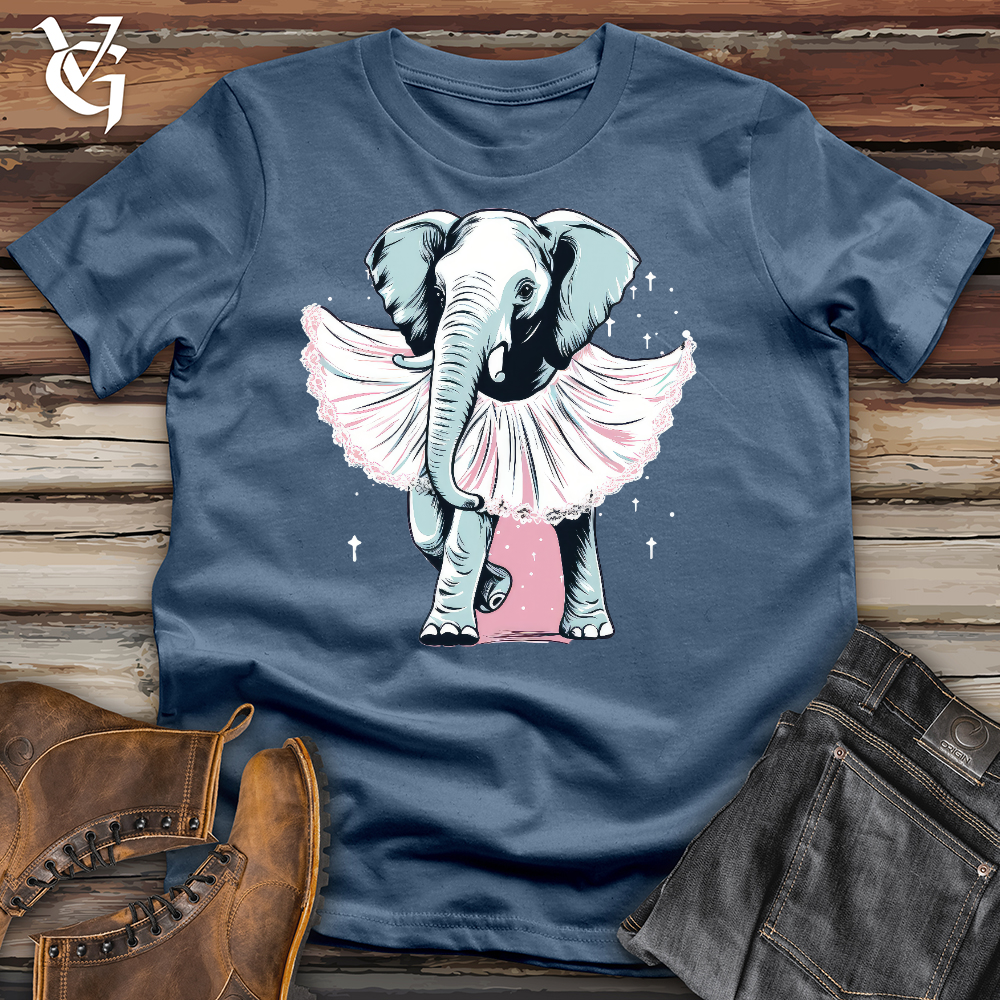 Viking Goods Elephant Ballerina Cotton Tee Steel Blue / L