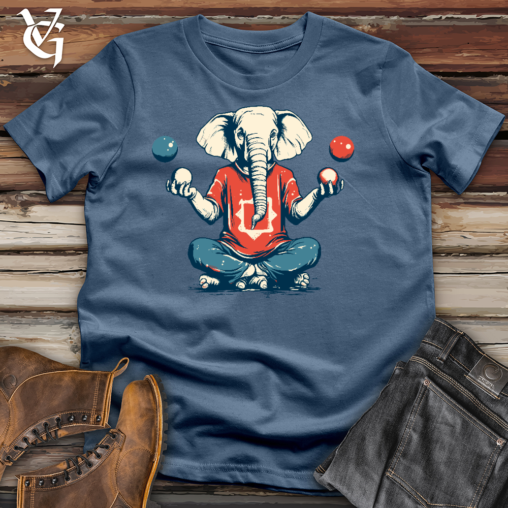 Viking Goods Elephant Playing Cotton Tee Steel Blue / L