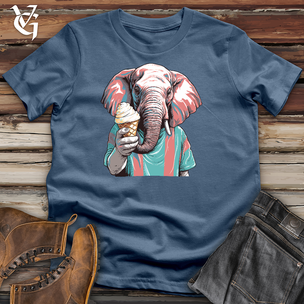 Viking Goods Elephant Sweet Delight Cotton Tee Steel Blue / L