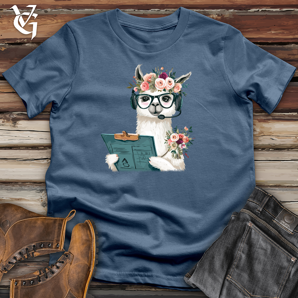 Viking Goods Floral Wedding Director Cotton Tee Steel Blue / L