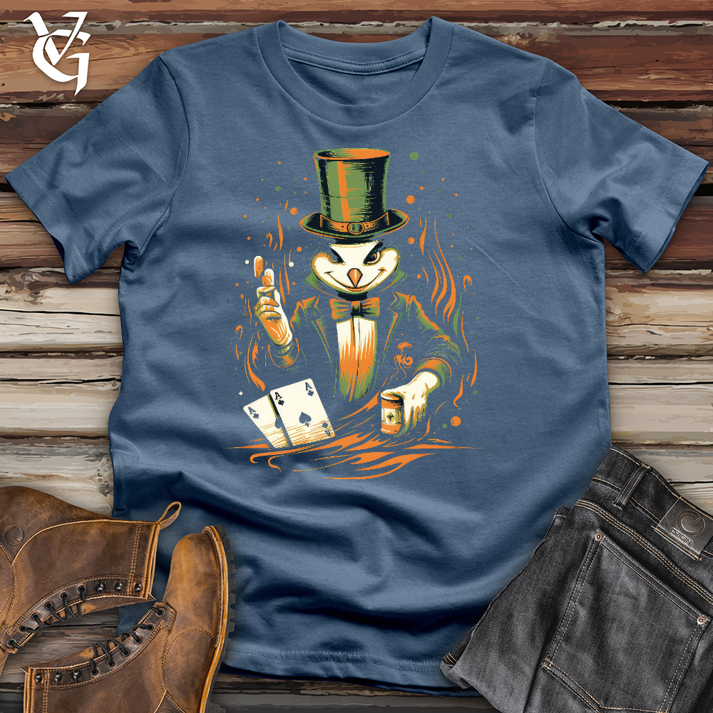 Viking Goods Magic Poker Penguin Cotton Tee Steel Blue / L
