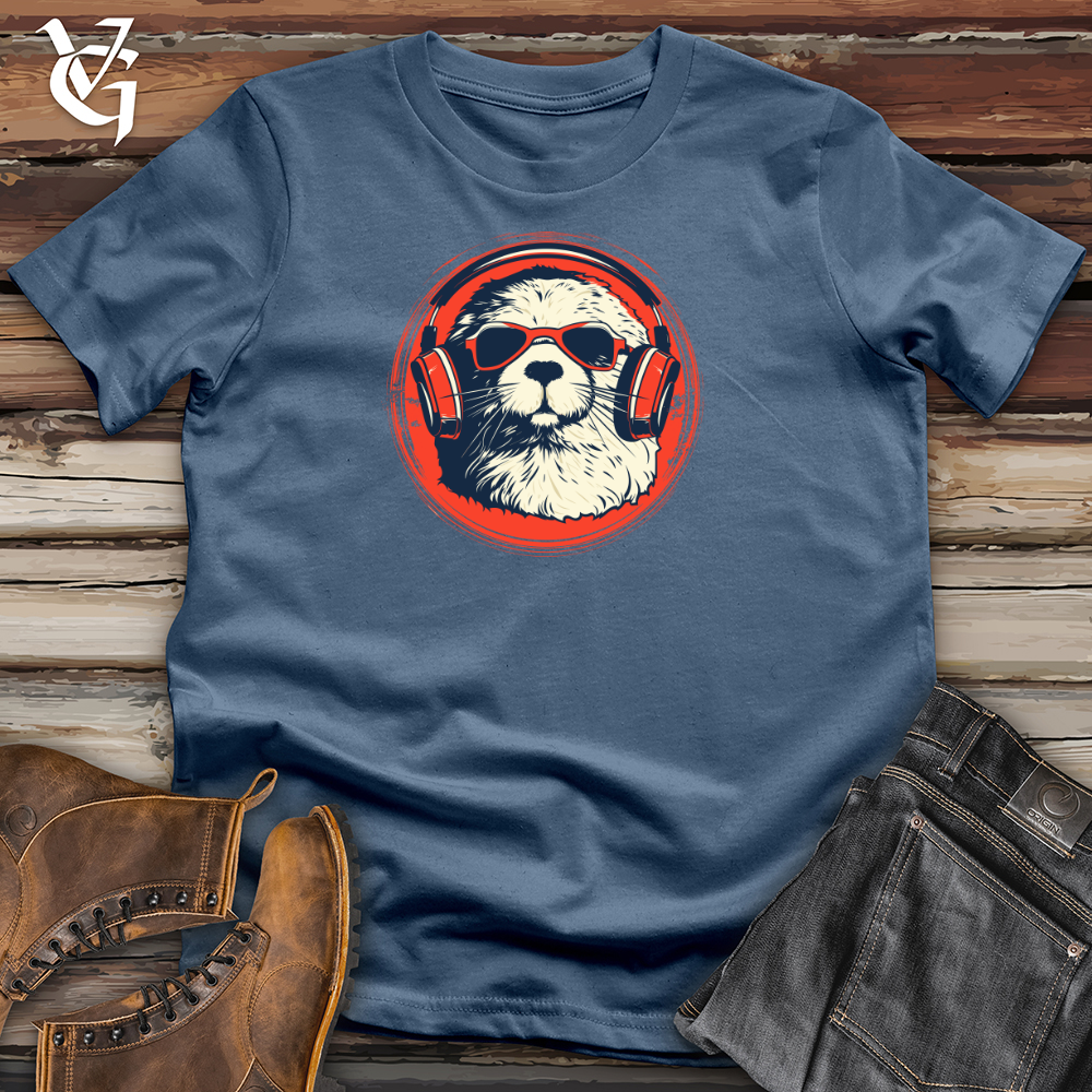 Viking Goods Melodic Beaver Vibe Cotton Tee Steel Blue / L