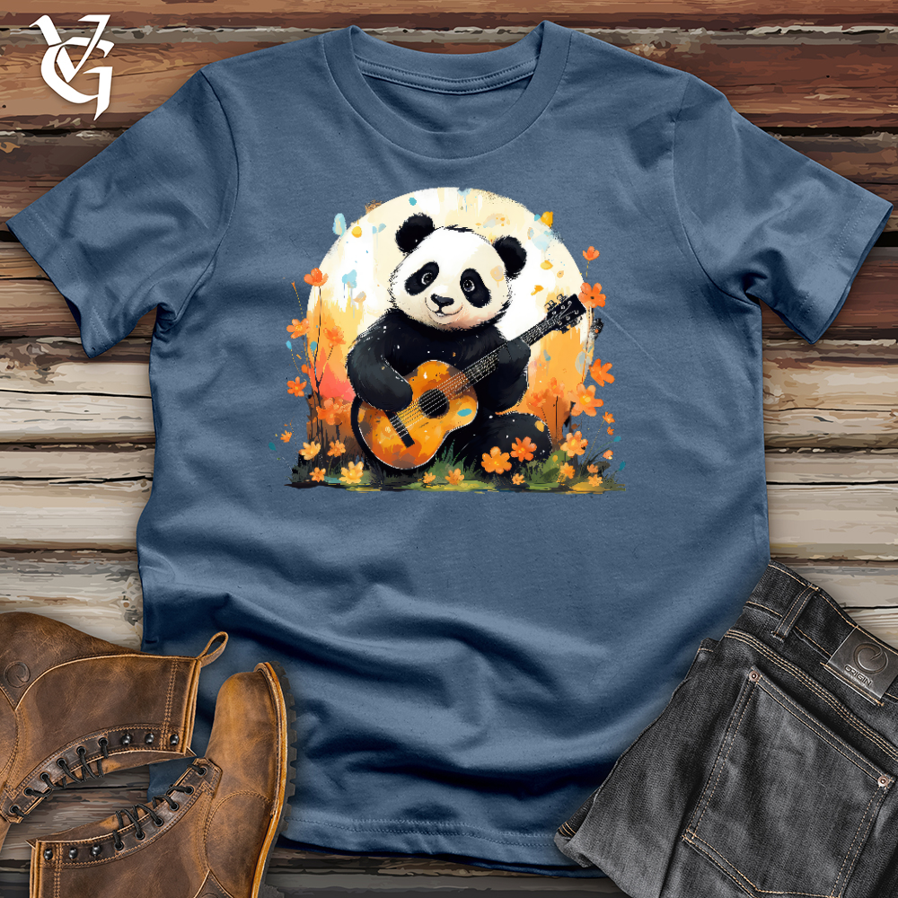 Viking Goods Panda Bear Guitarist Cotton Tee Steel Blue / L