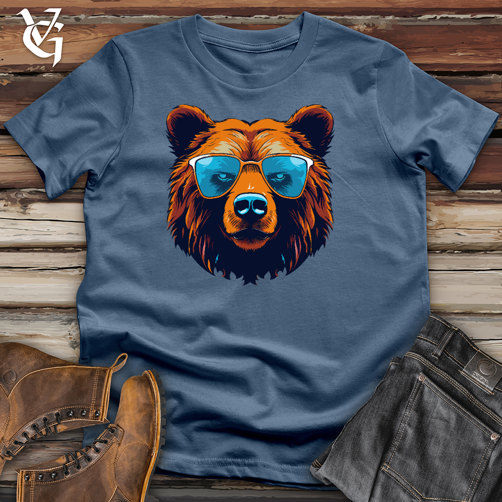 Viking Goods Poised Bear Cotton Tee Steel Blue / L