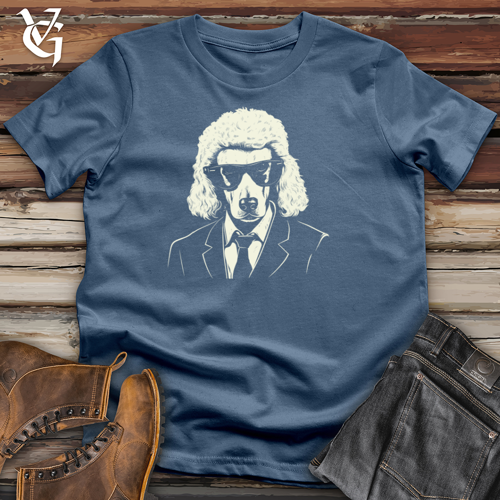 Viking Goods Poodle Noir Cool Cotton Tee Steel Blue / L