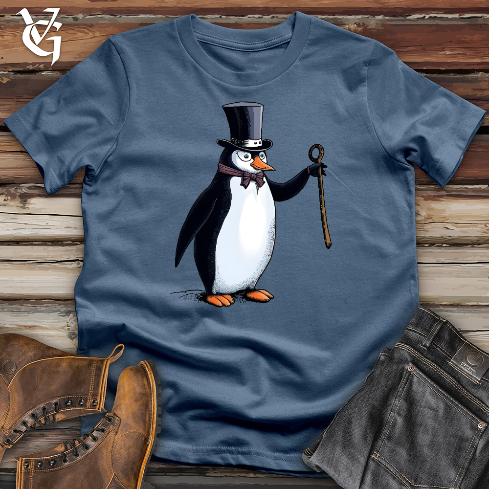 Viking Goods Professor Penguin Cotton Tee Steel Blue / L