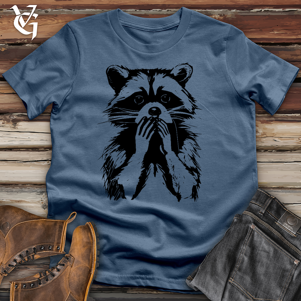 Viking Goods Raccoon Whoops Cotton Tee Steel Blue / L