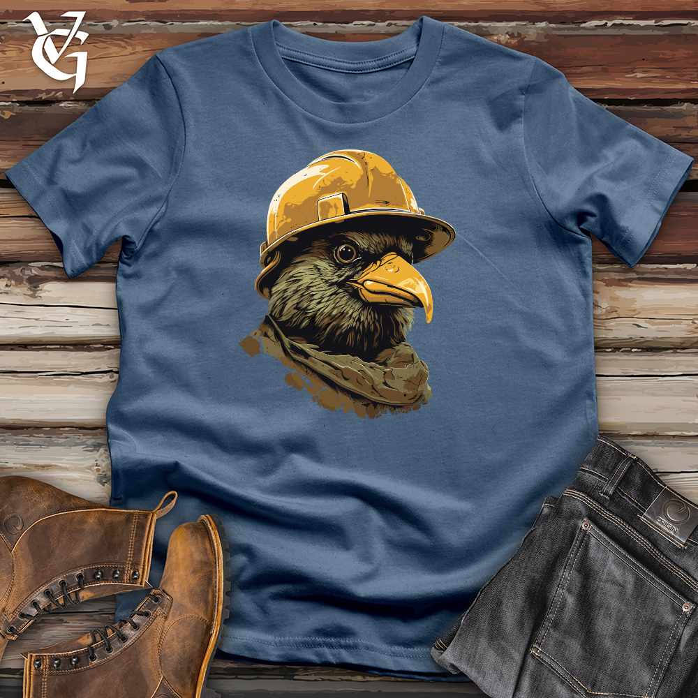 Viking Goods Raven Construction Crew Cotton Tee Steel Blue / L