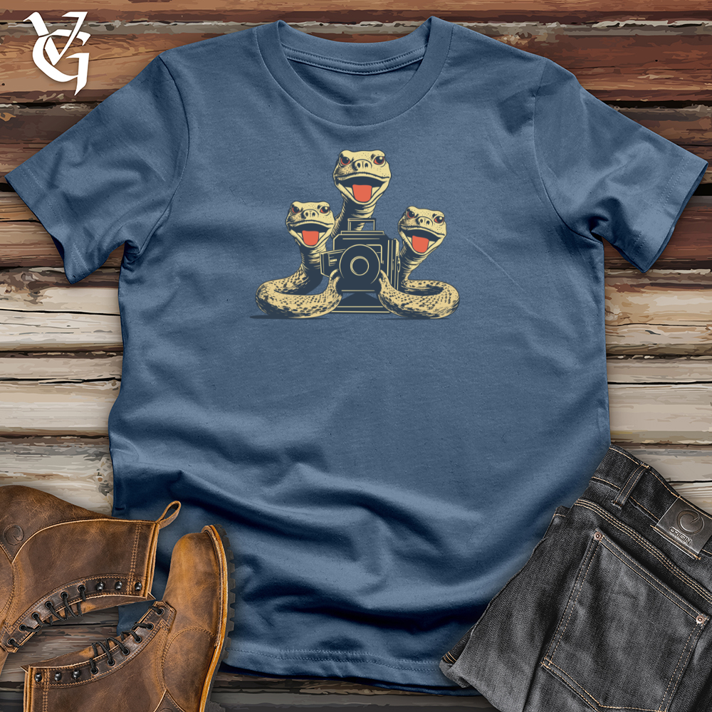 Viking Goods Reptile Paparazzi Moments Cotton Tee Steel Blue / L