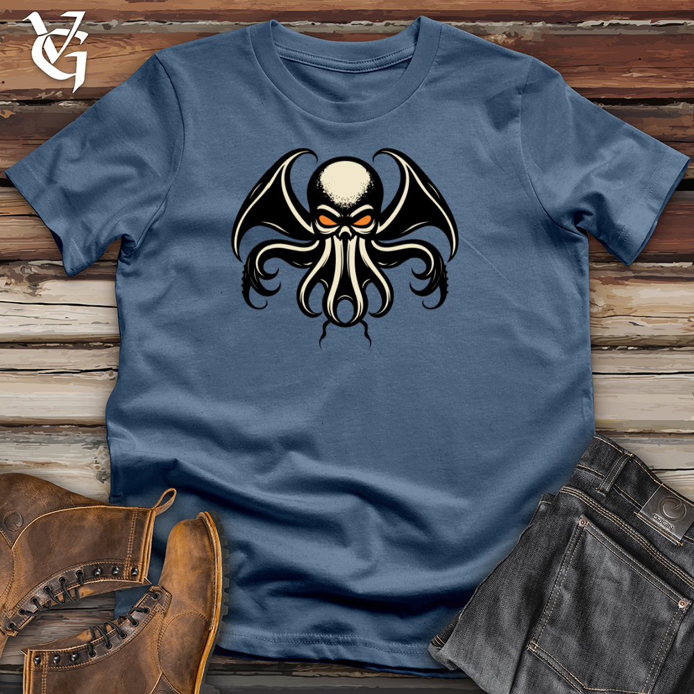 Viking Goods Retro Batctopus Cotton Tee Steel Blue / L