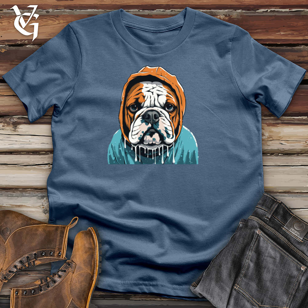 Viking Goods Retro Rainy Bulldog Cotton Tee Steel Blue / L