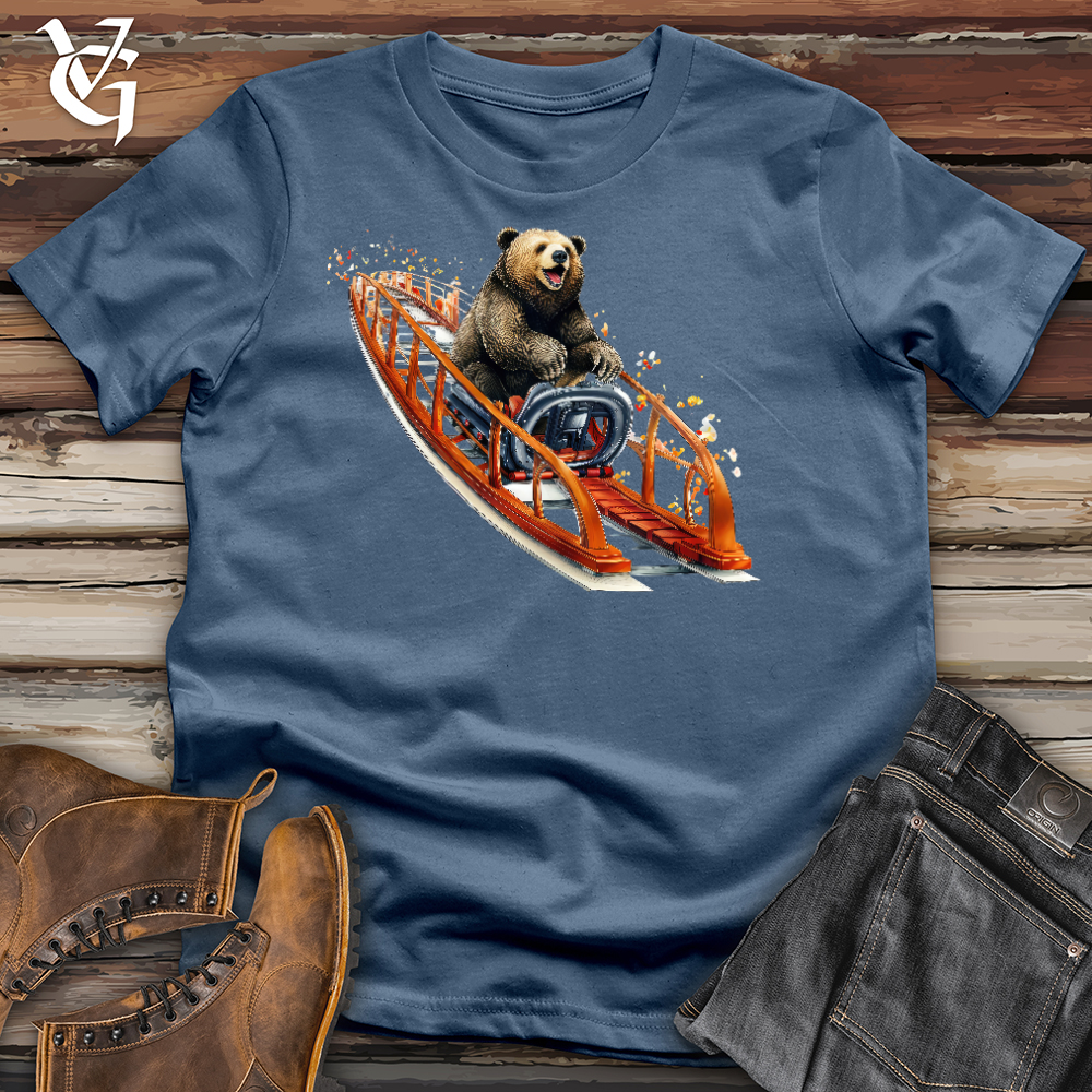 Viking Goods Roller Coaster Bear Cotton Tee Steel Blue / L