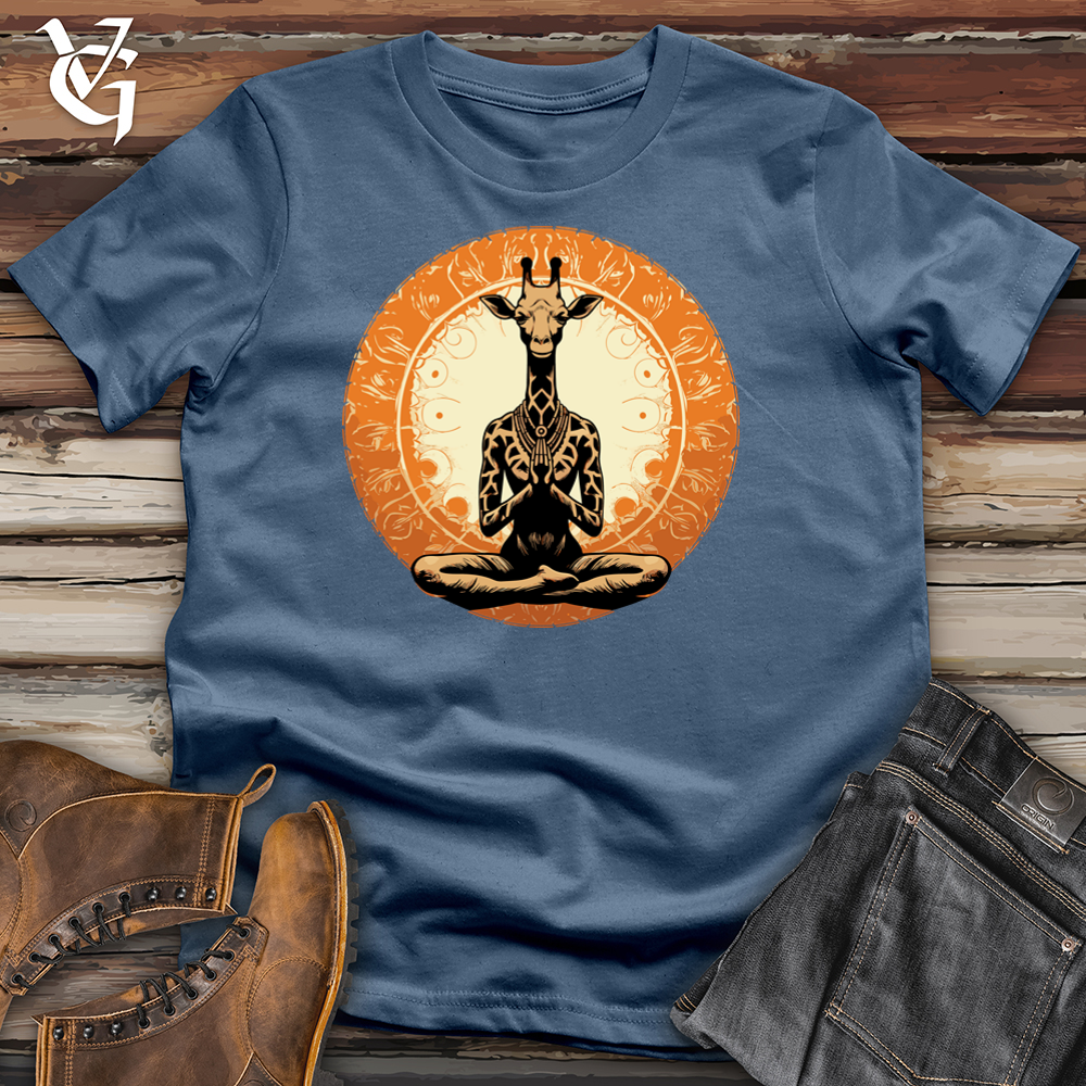 Viking Goods Zenful Giraffe Stretch Cotton Tee Steel Blue / L